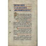 Towarzystwo Strzeleckie we Lwowie] Adres ku czci Abp Józefa Bilczewskiego, w obronie przed atakami czasopisma Monitor, Lwów, Strzelnica Miejska, 9 VI 1907 r.