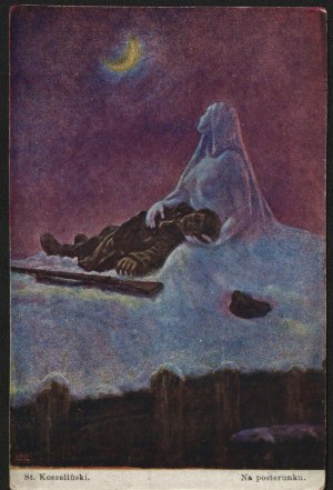 In the post. Mal. St. Koszeliński. Published by the Salon of Polish Painters in Cracow. 1920.