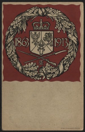 Patriotic postcard. 50th Anniversary of the January Uprising 1863-1913. published by K. Kranikowski, Cracow. Tow. Szk. Lud.