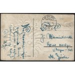 Pocztówka patriotyczna. Szczęść Boże Polsce Zjednoczonej! Orzeł biały na czerwonym tle. [1931]