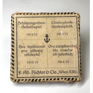 I wojna światowa] Gra cierpliwości dla żołnierzy w rowach strzeleckich 1914/15. Producent F. Ad. Richter & Cie., Wien XIII/1