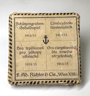 World War I] Patience game for soldiers in shooting trenches 1914/15. manufacturer F. Ad. Richter & Cie., Wien XIII/1