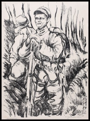 JAŹWIECKI Franciszek (1900-1946) - Trenches near Košice, 1934.