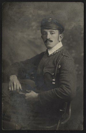 Polish Legions] Portrait photograph of gendarmerie lieutenant Sigismund Augustus Gawron.