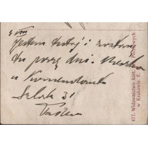 Legiony Polskie] Korespondencja Tadeusza Żulińskiego, adiutanta Józefa Piłsudskiego, wysłana na 2 dni przed wymarszem I Kadrowej. Kraków, 4 VIII 1914 r.