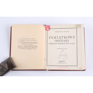 OPAŁEK Mieczysław - Pamiątki polskie 1914-1917. Z. I-III. Pamiątkowe odznaki i medale polskie z r. 1914/15. Krakow (!) I. Grudnia 1915 / Pamiątki polskie 1914-1915. Zeszyt drugi. Odznaki, medale, plakiety, pierścionki. Z rysunkami autora. Kraków I. Marca 