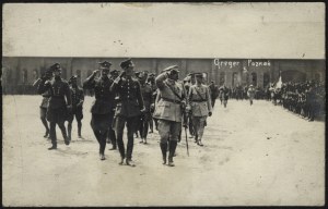 Wielkopolska Army] Gen. Jozef Haller during the review of the Wielkopolska Army troops. Photo Greger Poznań 25 VI 1919.