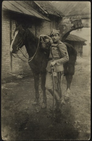 General Joseph Haller's Blue Army] Photograph of a Blue Army officer with his gutter gear