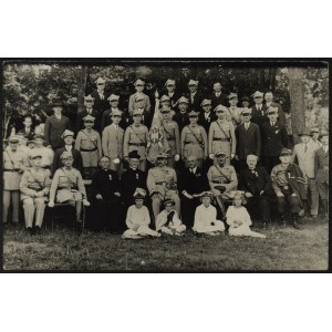 Błękitna Armia, Wielkopolska] Gen. Józef Haller wśród swoich wiarusów. Krotoszyn? Fot. Zakład fotograficzny Tosca.