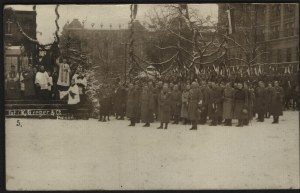 Army of Greater Poland, Army of Greater Poland] Photograph of the Mass celebrated before the oath of the Army of Greater Poland by Gen. Dowbor-Muśnicki. 26 I 1919 .Photo by Greger and Ska. Poznan.