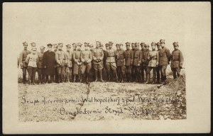 Army of Greater Poland] Group of officers of the Army of Greater Poland with Col. Konarzewski. The liberation of Stryj 20/5. 1919.