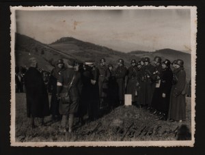 10th Horse Rifle Regiment, Zaolzie] Group of Polish Army soldiers on Polish-Czech border XI 1938, Zaolzie, 10th PSK