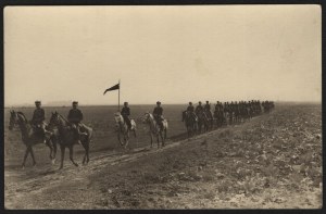 Photograph of an unrecognized Horse Artillery Squadron during exercises. Interwar period. Photo by W. Pikiel Warsaw.