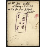 Fotografia z oflagu] Fotografia Mjr. Art. Jana Gintla, dowódcy 6 Pułk Artylerii Lekkiej. Pieczątka Oflag II C Woldenberg