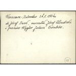 Marszałek Józef Piłsudski oraz płk Józef Beck podczas wizyty premiera Węgier Juliusz Gombos. Belweder 24 X. 1934 r.