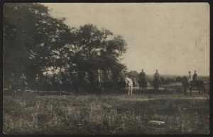 POLSKO-BOLSZEWICKA WAR, 8th Cavalry Regiment of Prince Jozef Poniatowski] Horse detachment of the 8th PU 1920.