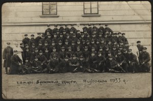 1st Railway Bridge Battalion] Group photograph of the 2nd Company of the 1st Railway Bridge Battalion, Krakow, 1933.
