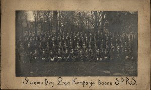 Sapper Reserve Cadet School, Modlin] Photograph of the 2nd Company of Baon SPRS. 1920s.