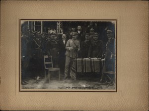 2nd Infantry Division of the Legions, PI£SUDSKI Jozef] Marshal Jozef Pilsudski at the maneuvers of the 2nd D. P. L. in Dalewice near Kielce. August 6, 1926. Photo 