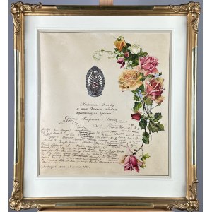 KORPUS OCHRONY POGRANICZA] Tableau imieninowe dla dowódcy KOP gen. Jana Kazimierza Kruszewskiego. Ludwipol, 24 czerwca 1933 r.