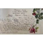 KORPUS OCHRONY POGRANICZA] Tableau imieninowe dla dowódcy KOP gen. Jana Kazimierza Kruszewskiego. Ludwipol, 24 czerwca 1933 r.