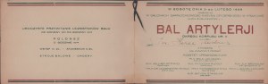 District Corps No. V. Artillery, Cracow] Invitation to the ball of the District Corps No. V. of Artillery in the Salons of the Garrison Officers' Casino in Cracow, 2 II 1929.
