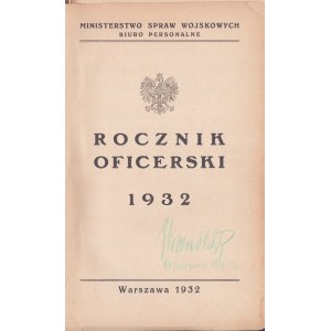 Rocznik oficerski 1932. Ministerstwo Spraw Wojskowych. Warszawa 1932.