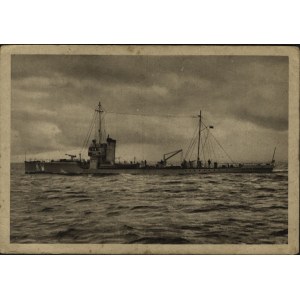 Marynarka Wojenna, ORP] Polska Flota Wojenna. Torpedowiec Kujawiak. 335 Tonn. Wydawnictwo Ligi Morskiej i Kolonjalnej