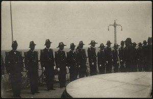 NAVY] Three photographs from the promotion of Navy officers on ORP Baltic. Gdynia 1929.