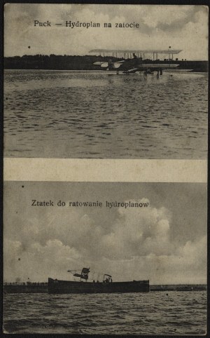 Naval Air Squadron] Puck - Hydroplane on the bay. Ztatek (!) to rescue hydroplanes. Published by Franciszek Bilot Puck