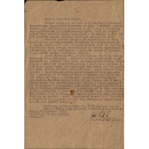 POBÓG MALINOWSKI Władysław - Polemika z ocenzurowanym wydaniem Pamiętników Józefa Becka w PRL. [Paryż? Ok. 1955 r.]