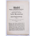 Wyrok śmierci w c. k. Sądzie karzącym Lwowskim, przeciw Teofilowi Wiśniowskiemu, także przybraną nazwę Karola Duval, Winnickiego, Dąbrowskiego, Zagórskiego i Bedykta Lewińskiego noszącemu, za popełnioną zbrodnię Stanu, zapadły, i na tymże w moc potwierdze
