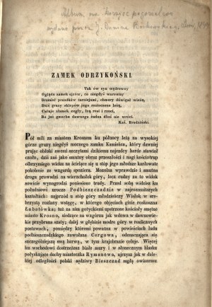 Odrzykoński Castle [Excerpt from 