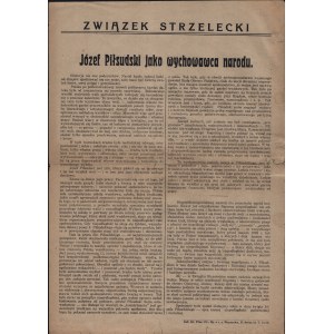 Związek Strzelecki] Józef Piłsudski jako wychowawca narodu. Ulotka