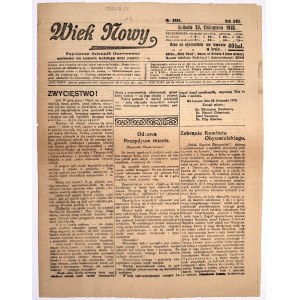Bitwa o Lwów] Wiek Nowy z dn. 23 listopada 1918 r. Nr 5247. Rok XVIII. Zwycięstwo!