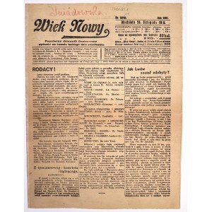 Bitwa o Lwów] Wiek Nowy z dn. 24 listopada 1918 r. Nr 5248. Rok XVIII. Jak Lwów został zdobyty?