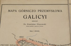 GALICIA] Mining and industrial map of Galicia, by Dr. Stanislaw Olszewski. Vienna [1910].