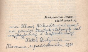 SCHOLGINIA Witold - Under the iron lion. PAX Publishing Institute 1971 [dedication and 2 letters to A. Nikodemowicz].