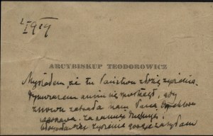 TEODOROWICZ Józef Abp] Collection of ephemeral prints and memorabilia related to the figure of Archbishop Józef Teodorowicz. Lviv [to 1938].