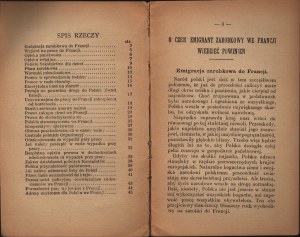 KLIMOWICZ Stanisław - Poradnik dla wychodźcy. About what a labor emigrant in France should know. Paris 1923. drukarnia Polska.