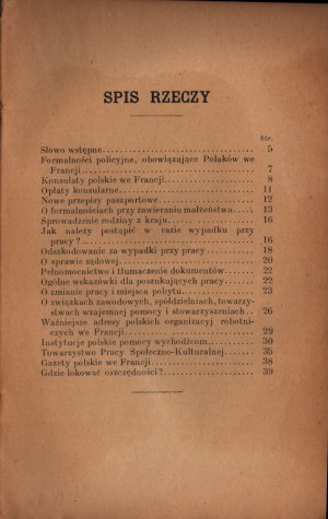 First tips for the emigrant in France. Paris 1926. general composition Gebethner and Wolff : Księgaria Polska.