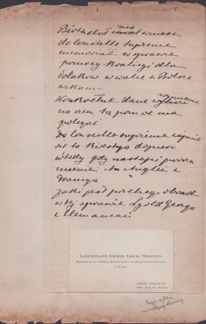 The Polish Cause in France in 1914-1920, SMÓLSKI Karol] A collection of documents, typescripts and manuscripts related to Karol Smólski's activities for the Polish Cause in France in the years 1914-1919, as well as a typescript of 