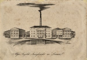 XIX century] Lviv. English-American mill in Lviv. Drawn and lithographed by Józef Swoboda. Lithograph from the periodical 