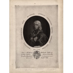 XIX-XX w.] ZAŁUSKI Andrzej Stanisław Kostka]. Andreas Stanislaus Kostka Comesin [!] Zaluskie Zaluski Episcopus Cracoviensis. Mezzotinta z akwafortą [odbitka z oryg. płyty wyk. przez prof. Jana Wojnarskiego)