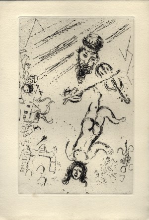 CHAGALL Marc (1887-1985) - Graphic for a poem by Jerzy Ficowski titled 