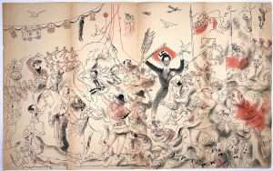 CZERMAŃSKI Zdzisław - Battle of Grunwald according to a painting by Jan Matejko, drawn by Zdzisław Czermanski. [1934] Zakłady Graficzne B. Wierzbicki in Warsaw.
