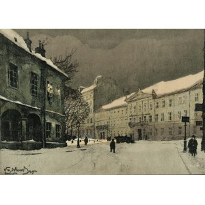 DOBROWOLSKI Odo (1883-1917) - Namiestnictwo. Autolitografia barwna z teki Lwów [1915]