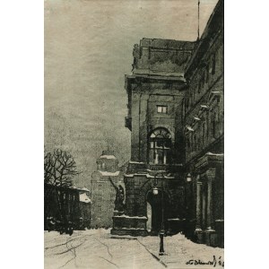 DOBROWOLSKI Odo (1883-1917) - Sejm. Autolitografia barwna z teki Lwów [1915]