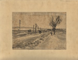 GALICIA] SCHEFFLER Rudolf (1884-1973) - Road in Stryj 29 II 1916.