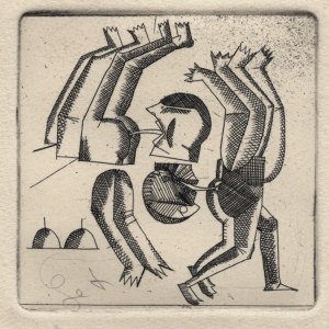 GET-STANKIEWICZ Eugeniusz - Abstract composition with two figures.